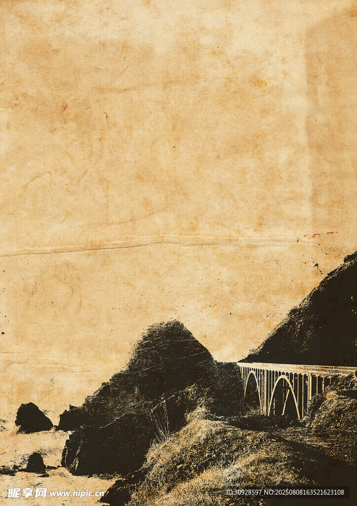 复古风自然景观画面