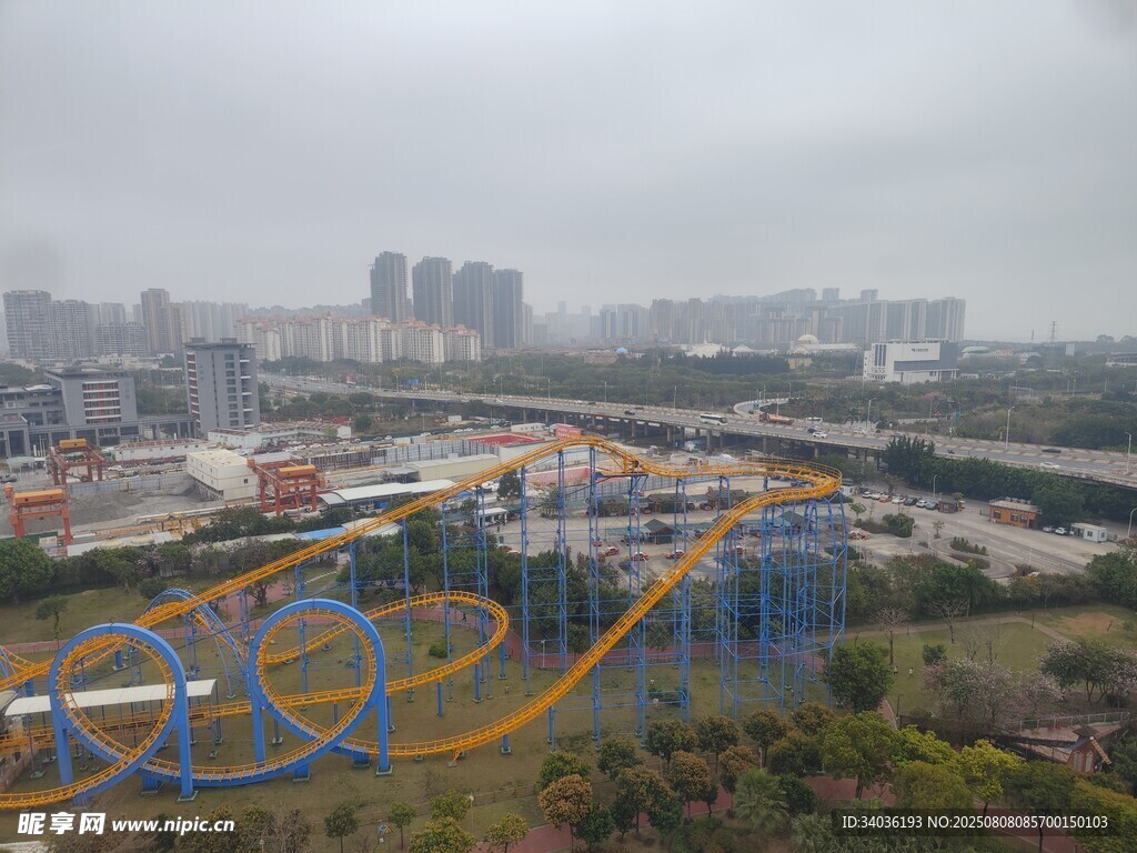 城市建设施工现场远景