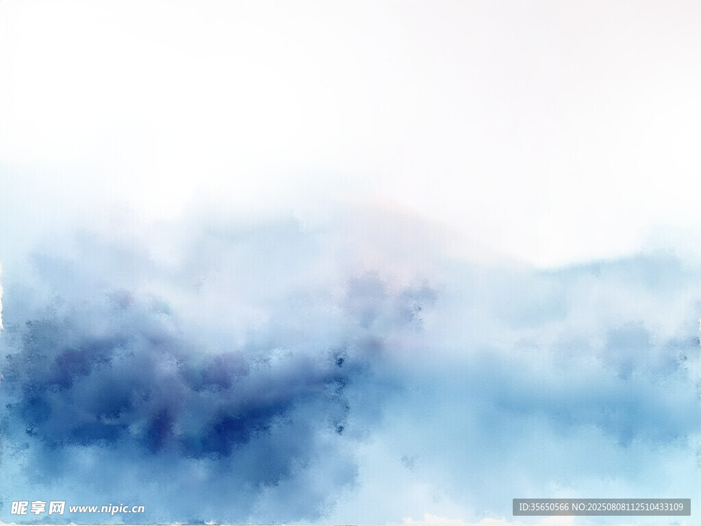 梦幻蓝水彩背景纹理