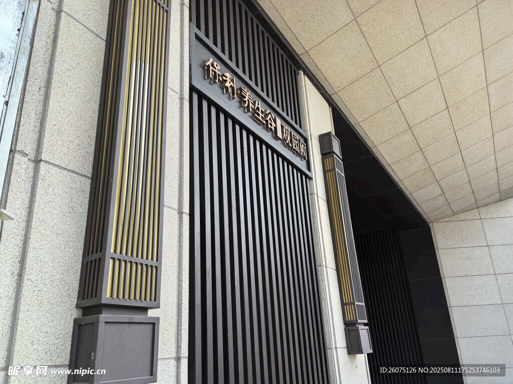现代风格金属格栅门