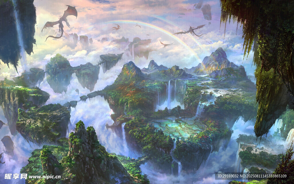 奇幻山水间的壮丽自然景观