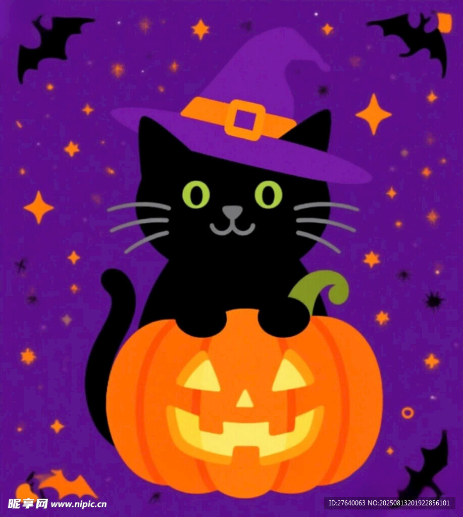 黑猫女巫与南瓜灯