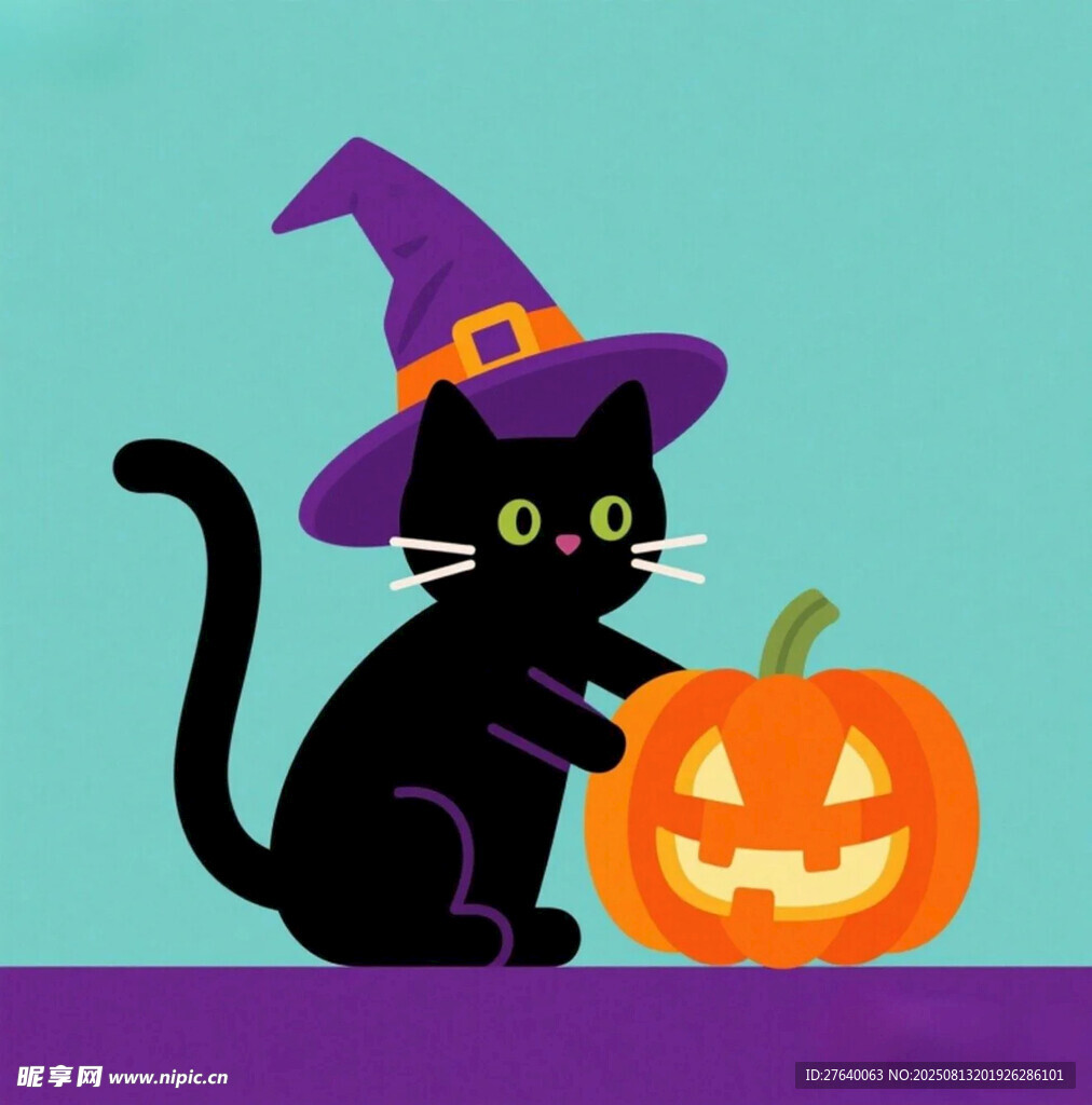 黑猫女巫与南瓜灯