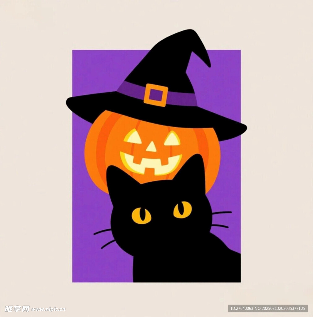 黑猫女巫与南瓜灯