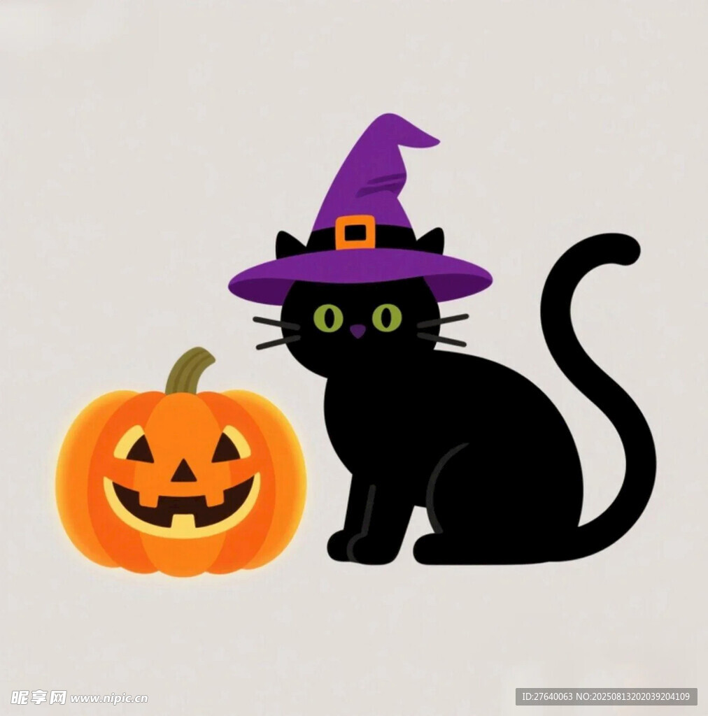 黑猫女巫与南瓜