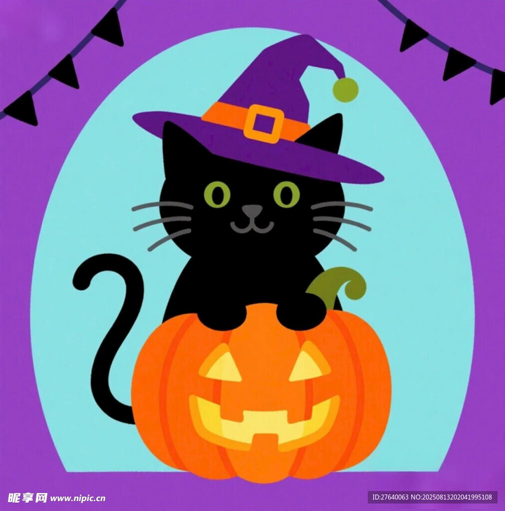 黑猫女巫与南瓜灯