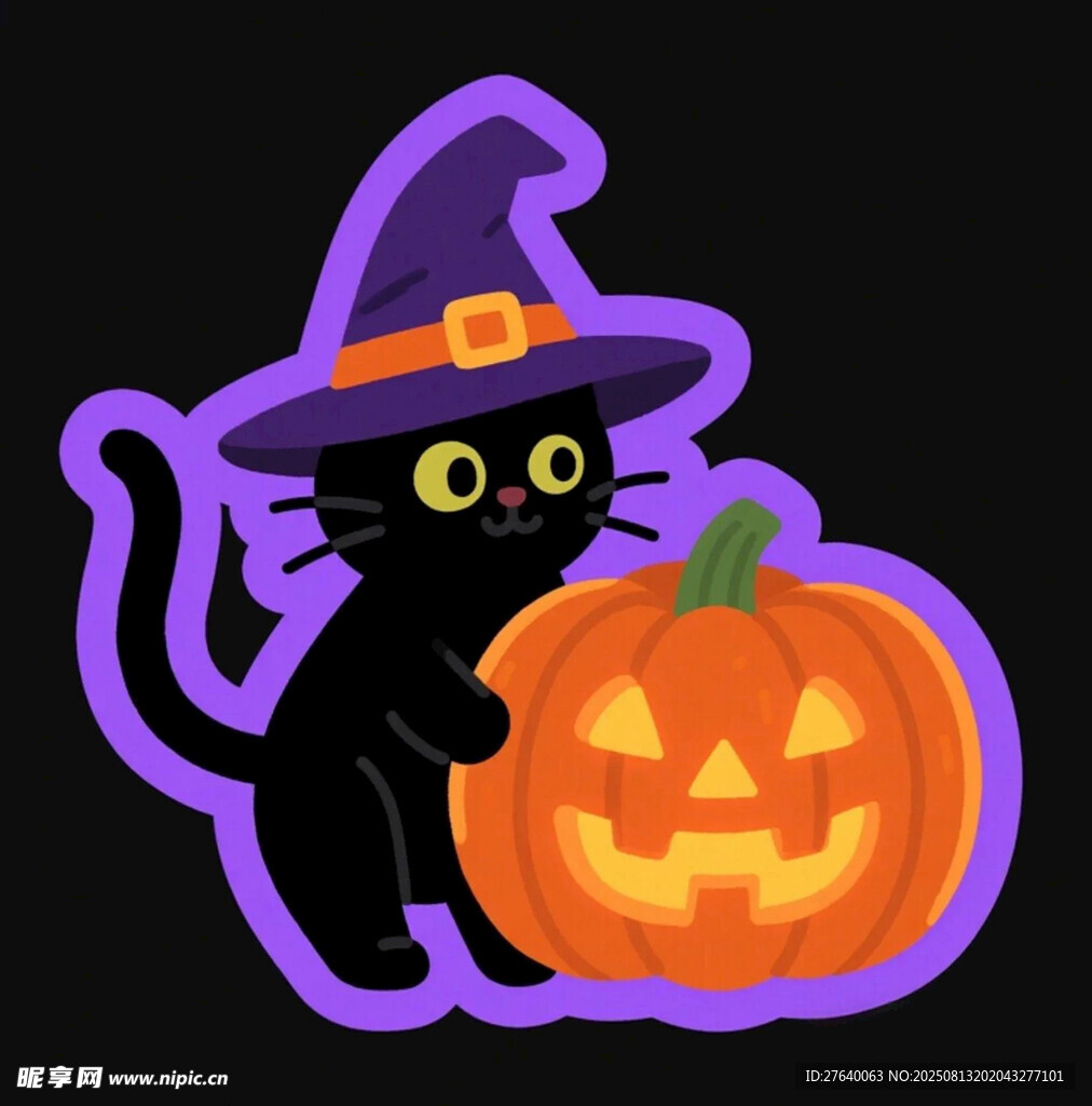 黑猫女巫与南瓜