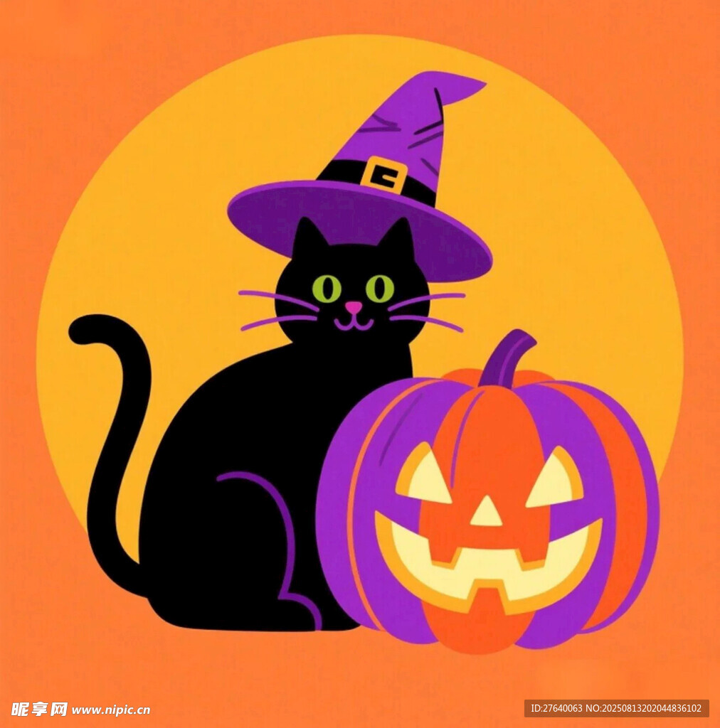 黑猫女巫与南瓜灯