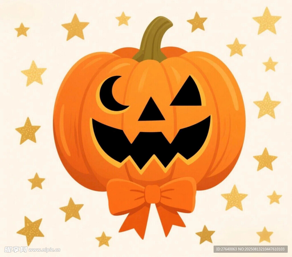 可爱南瓜万圣节装饰元素
