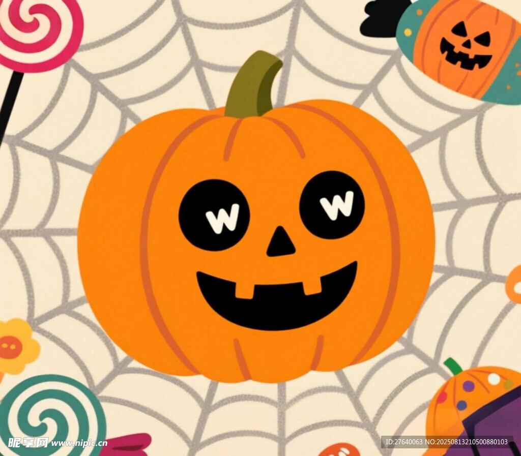 万圣节南瓜装饰插画