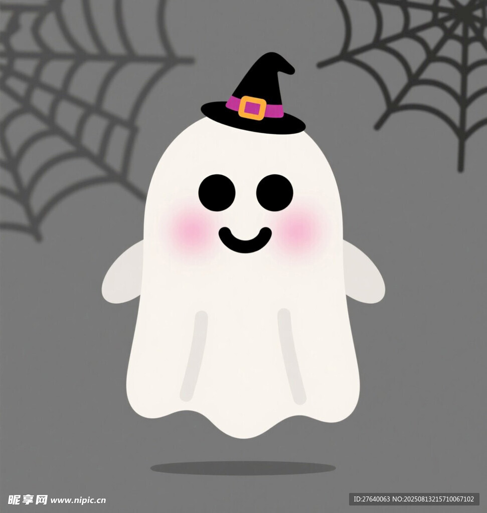 可爱幽灵万圣节形象