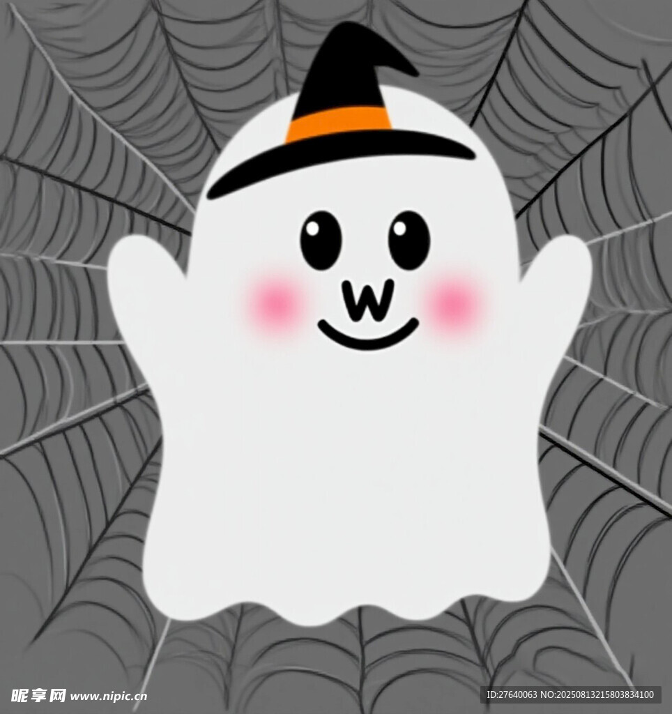 可爱幽灵形象万圣节元素