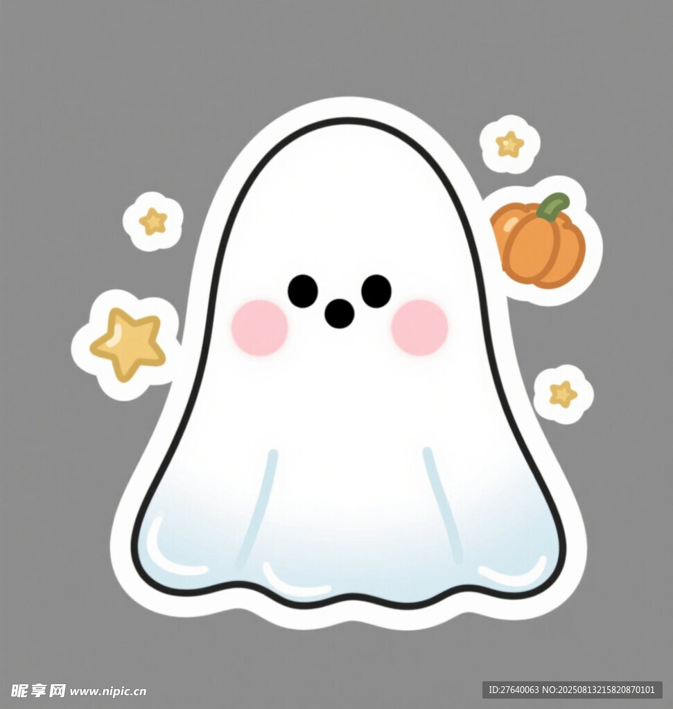 可爱幽灵贴纸
