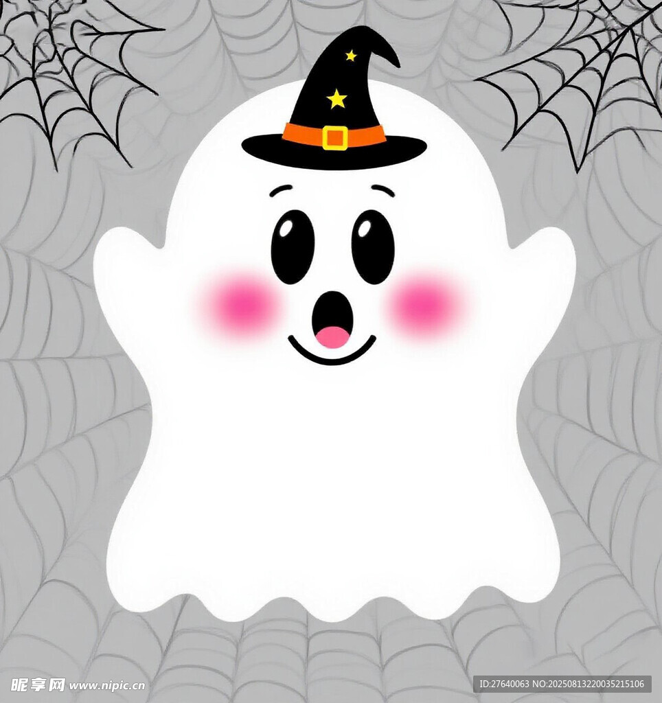 可爱幽灵万圣节形象