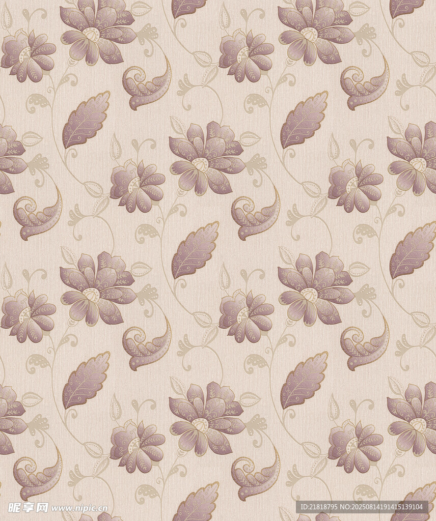 复古花卉图案背景纹理