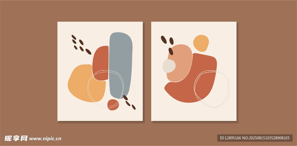 抽象几何装饰画组合