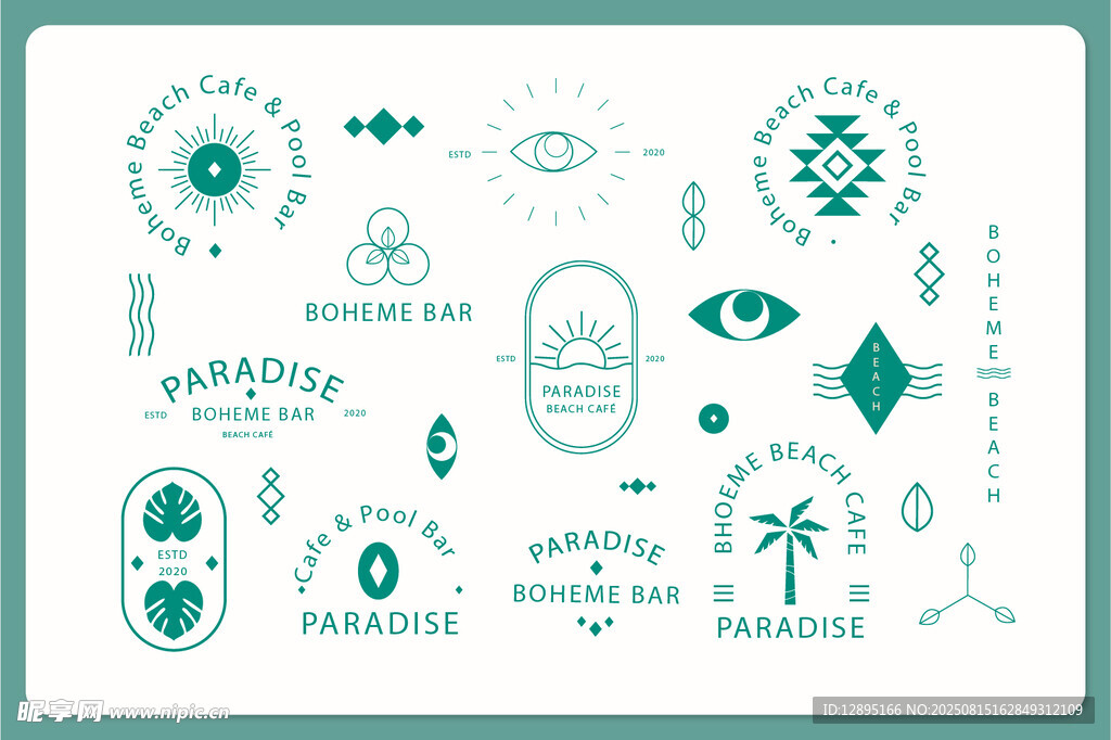 手绘自然元素图标集