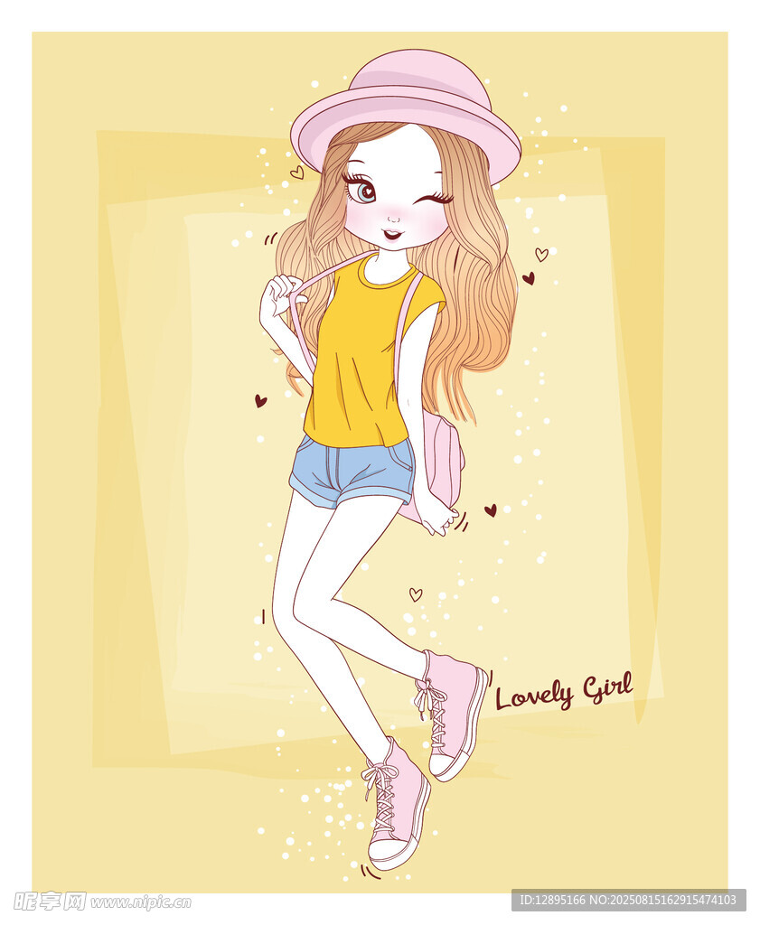 时尚女孩夏日俏皮穿搭