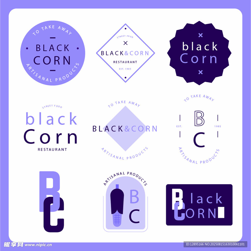 黑玉米品牌标识设计集合