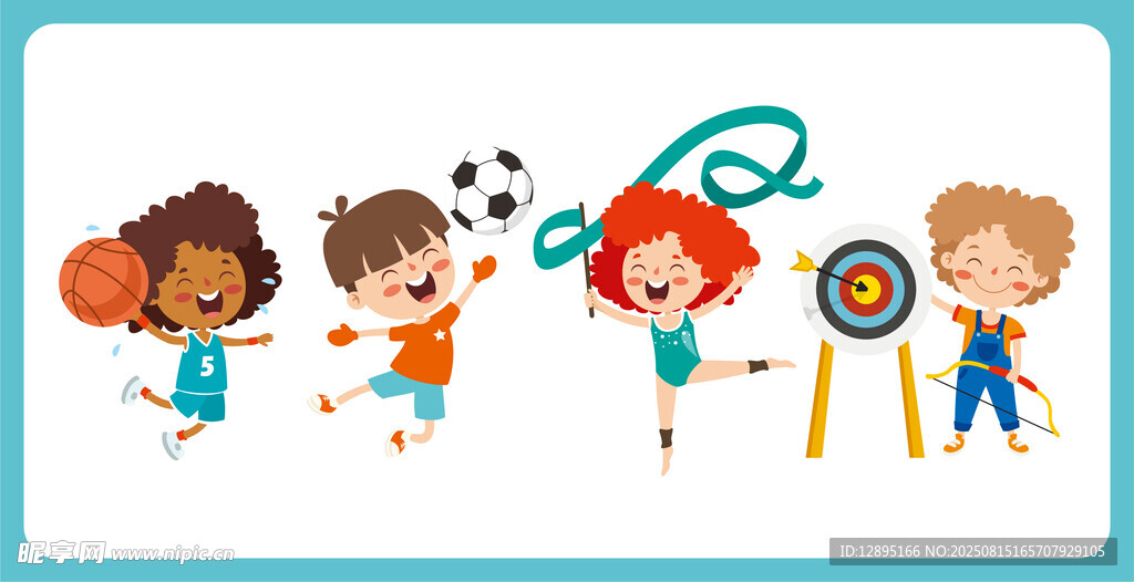 儿童欢乐运动瞬间