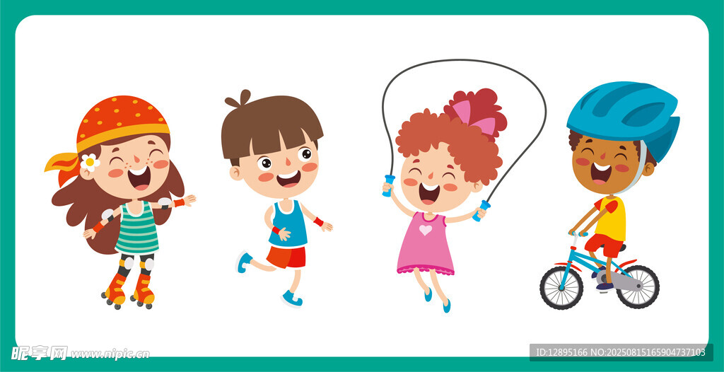 儿童欢乐玩耍场景