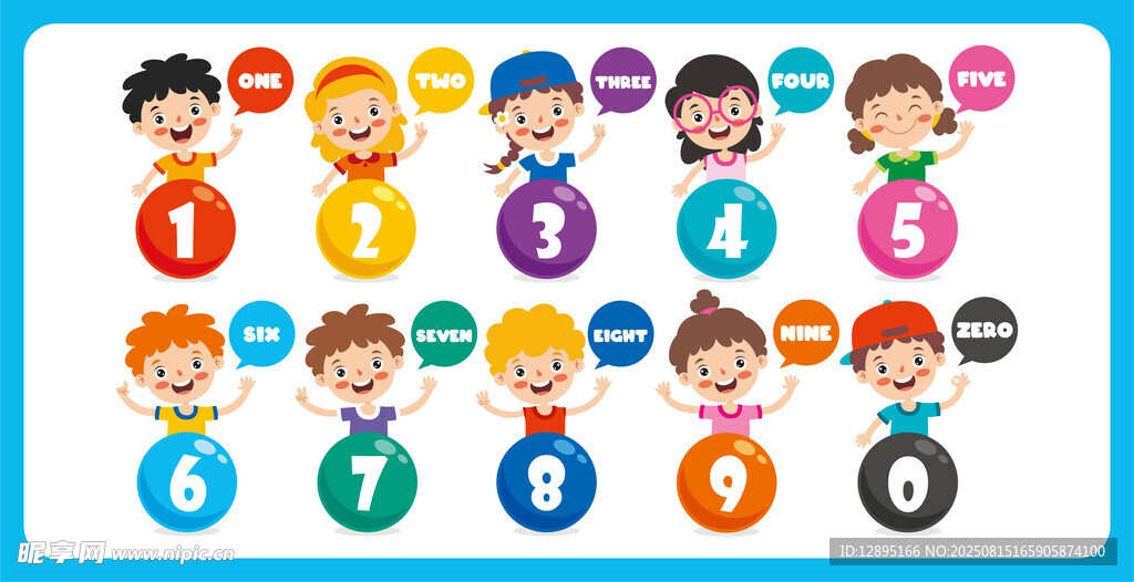 儿童数字卡通形象集合