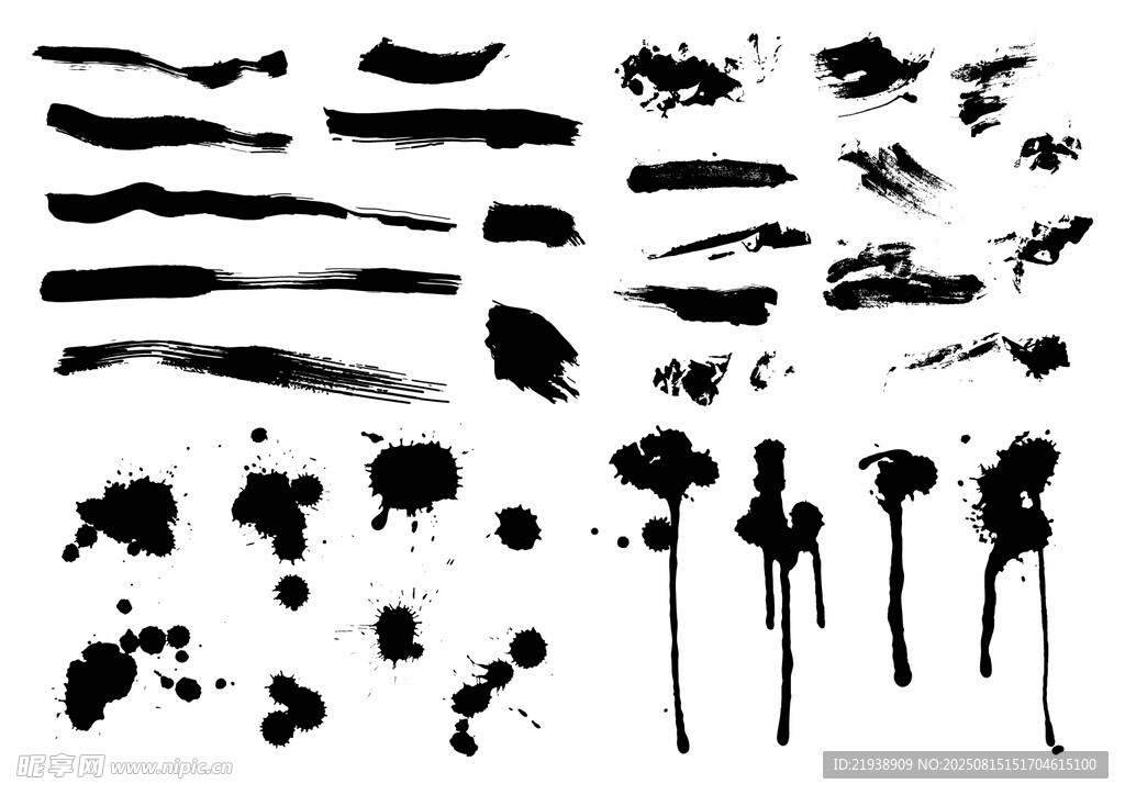 墨痕笔触素材集合
