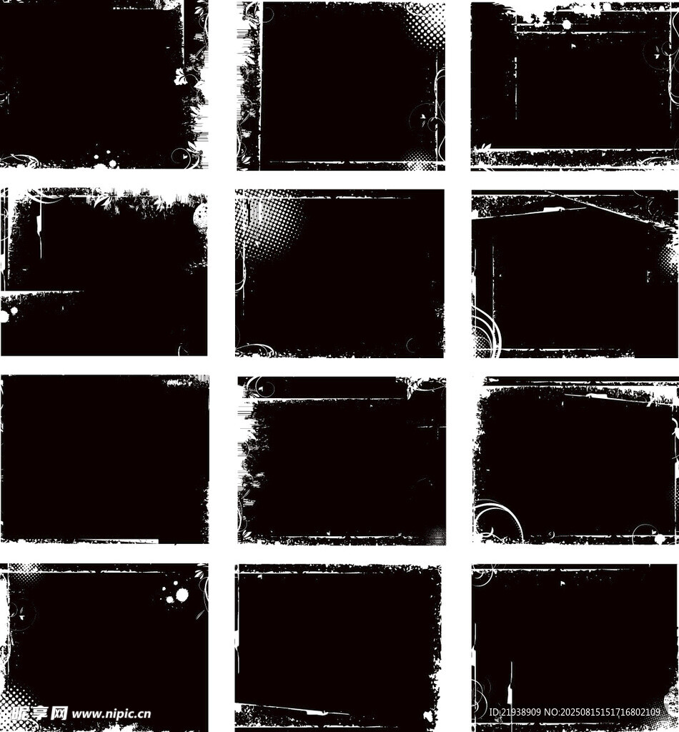 黑白格纹复古纹理背景图