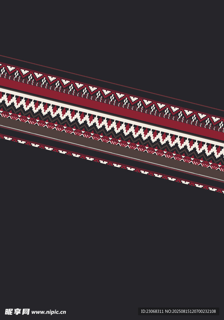 民族风几何图案装饰带