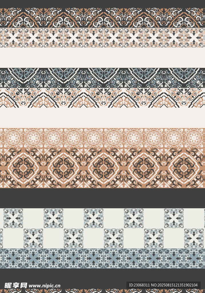 多样复古瓷砖图案设计