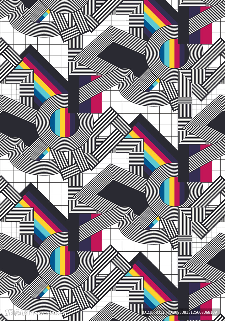 几何图案彩色抽象背景