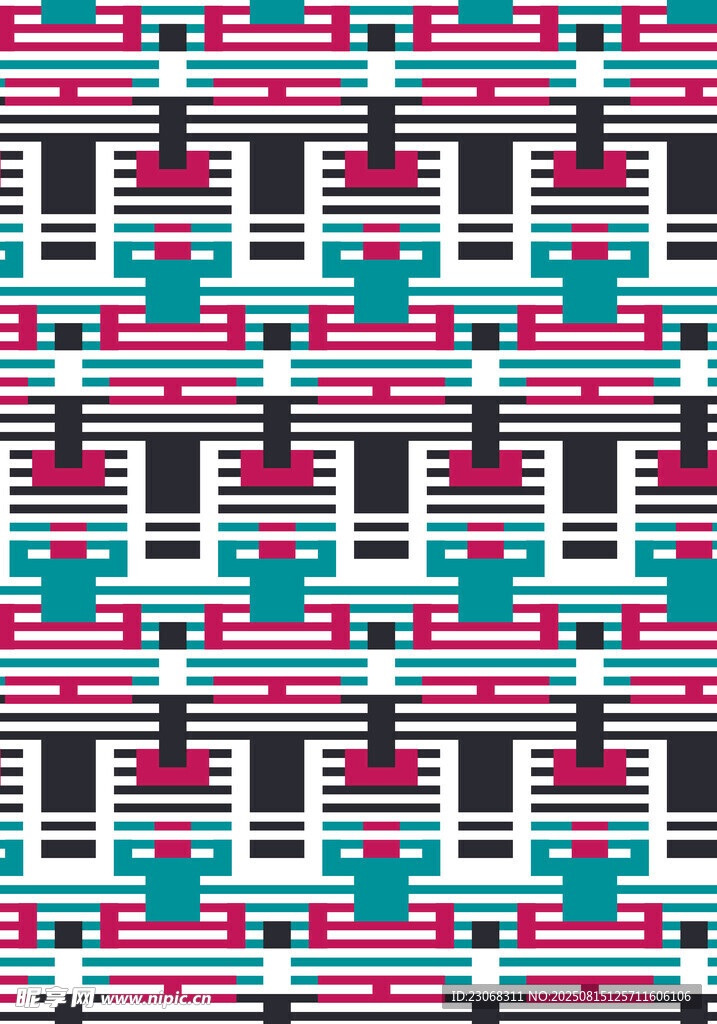 几何图案彩色无缝背景图