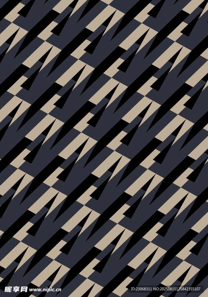 几何图案深色织物纹理