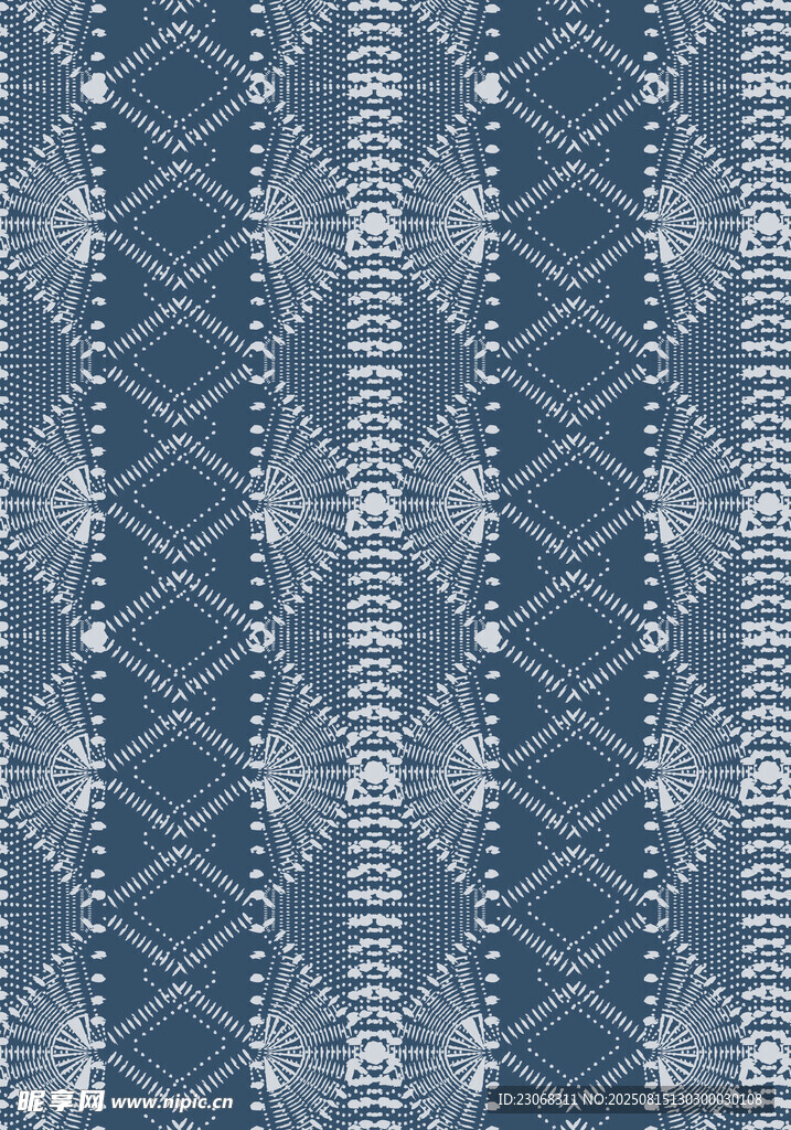 蓝白几何纹理图案