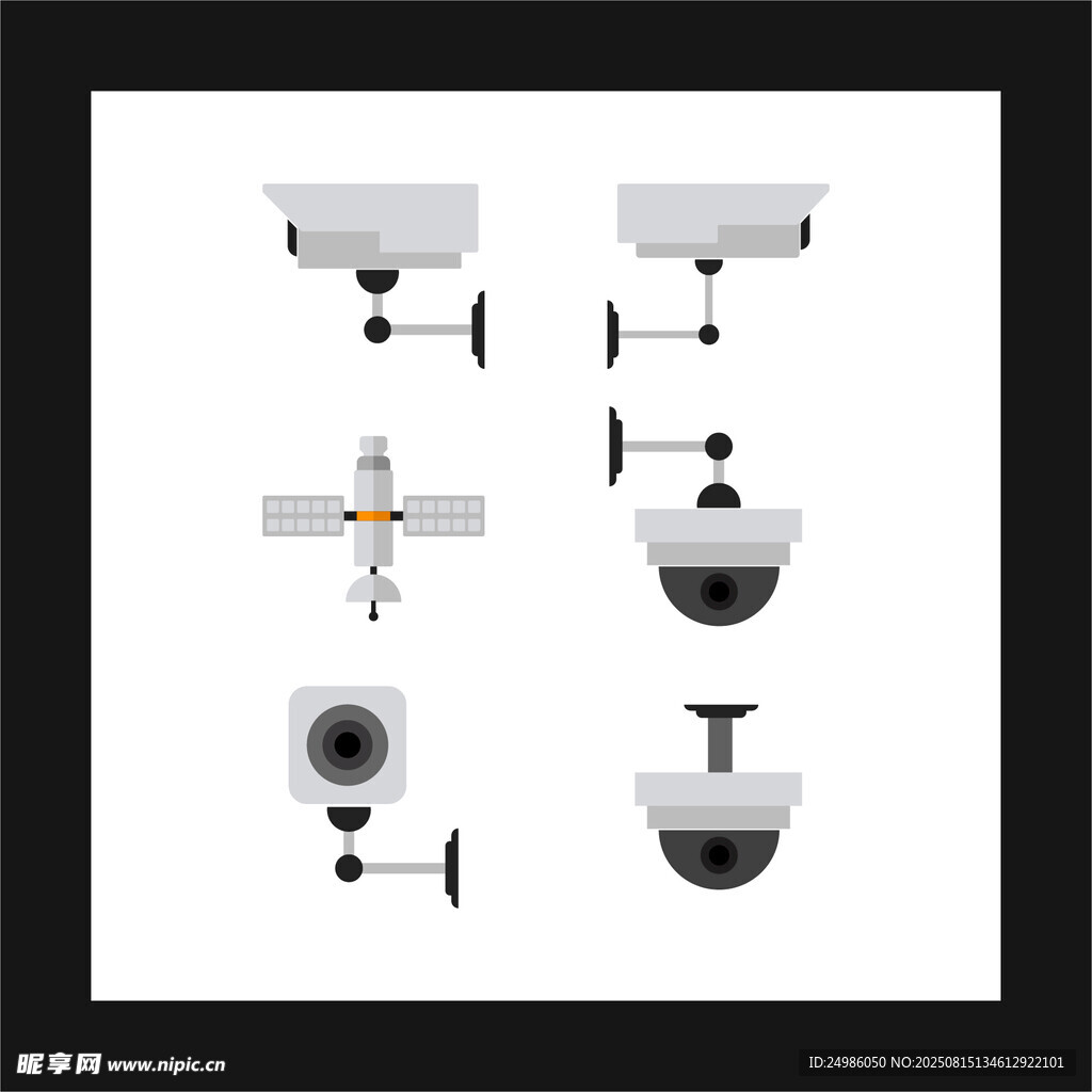 卡通卫星摄像头图标图片