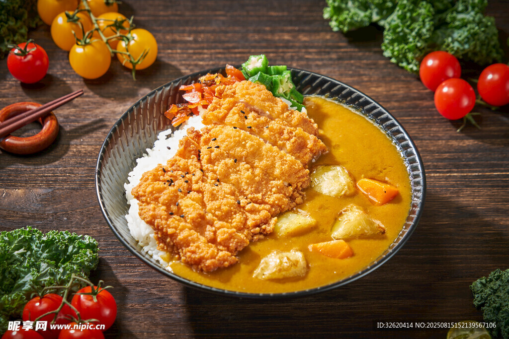 鸡排咖喱饭