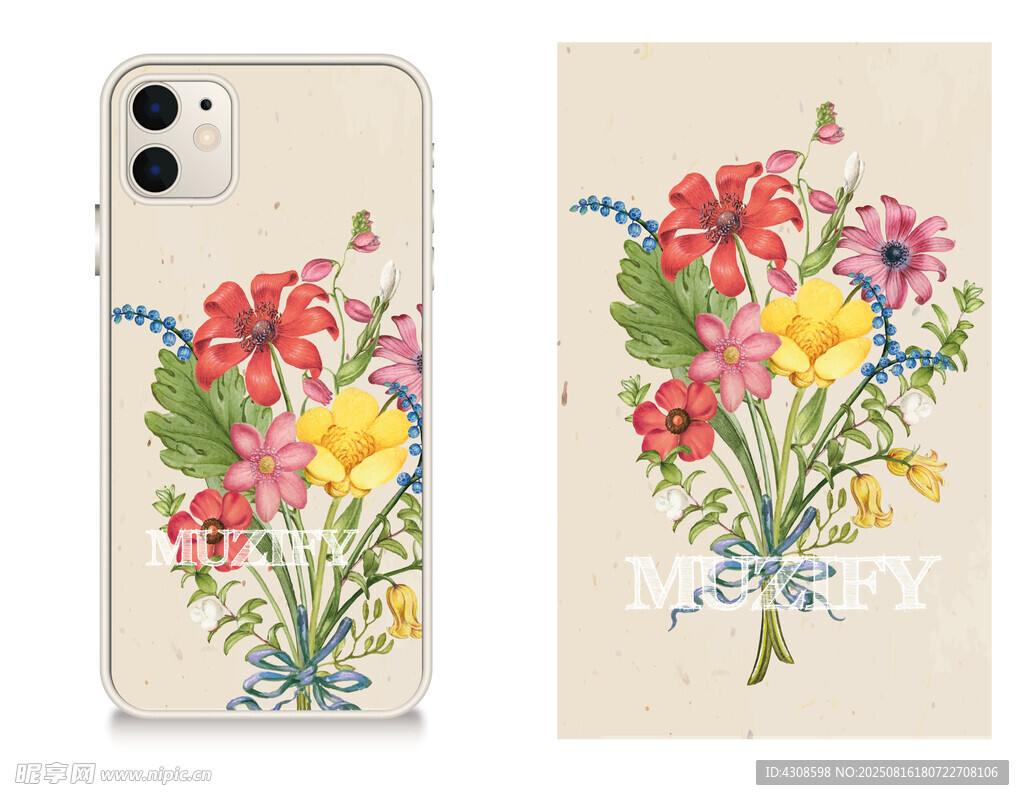 手机壳 花卉图案设计