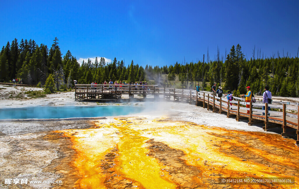 黄石公园热泉