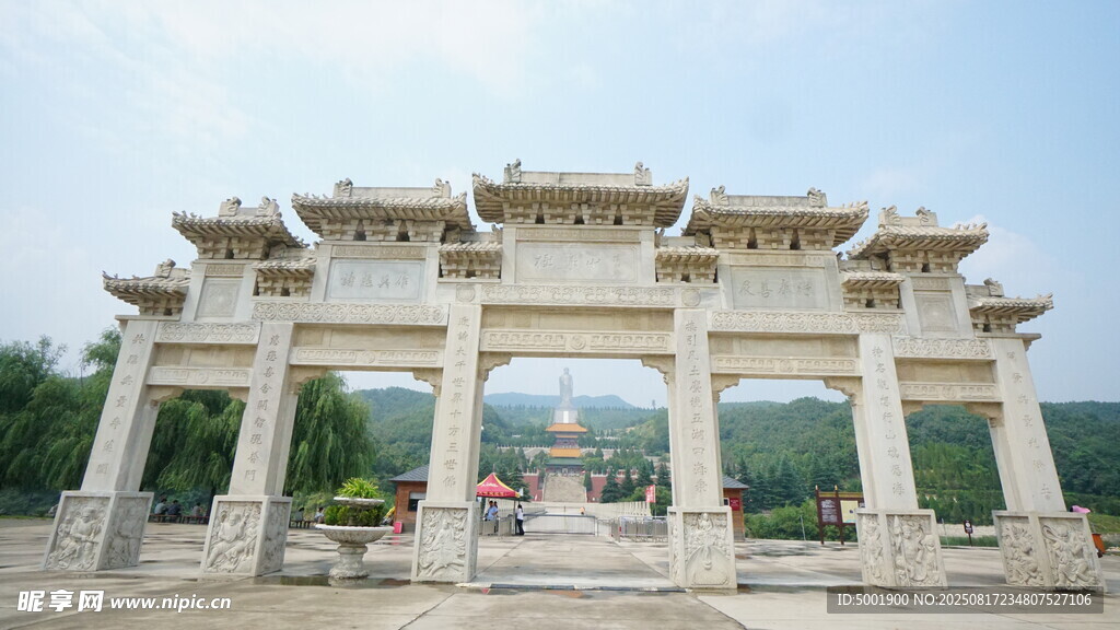 中式古典牌坊建筑景观