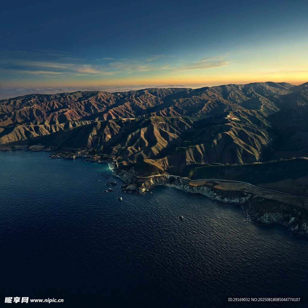 壮丽山海黄昏美景