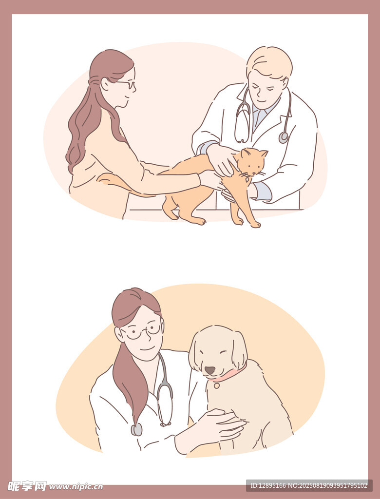 兽医为宠物进行检查