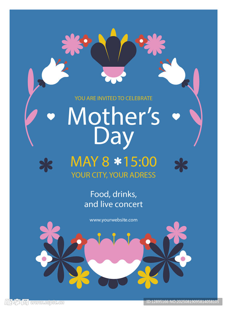 母亲节贺卡设计模板