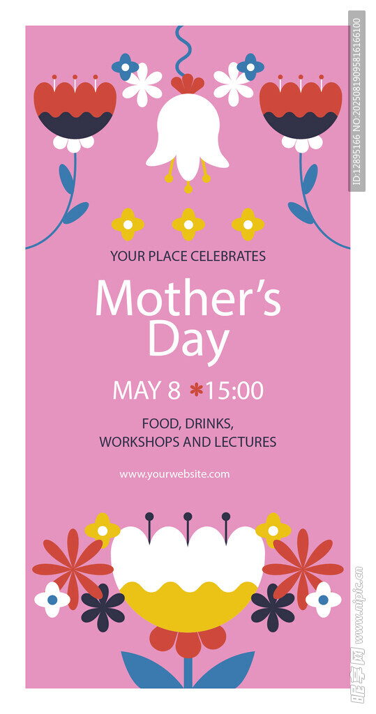 母亲节贺卡设计模板