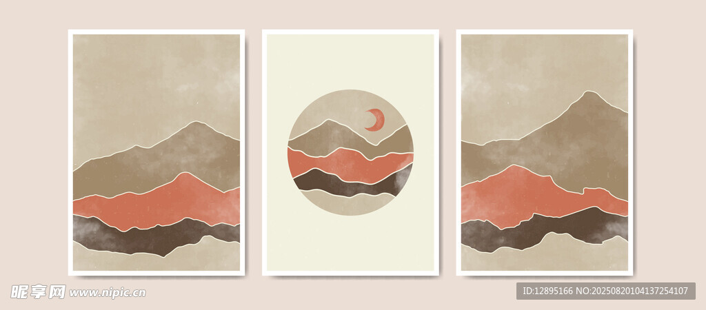 抽象风景艺术画作