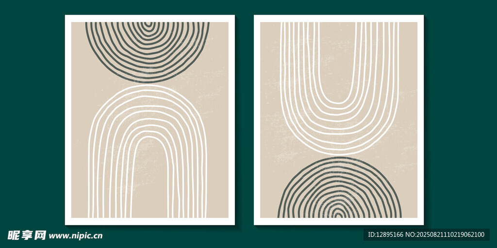 简约几何线条装饰图案