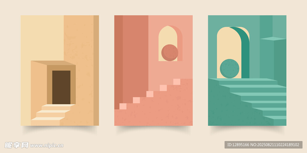 简约风格室内场景插画