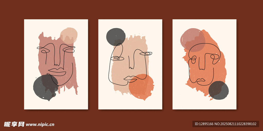 抽象艺术画作展示