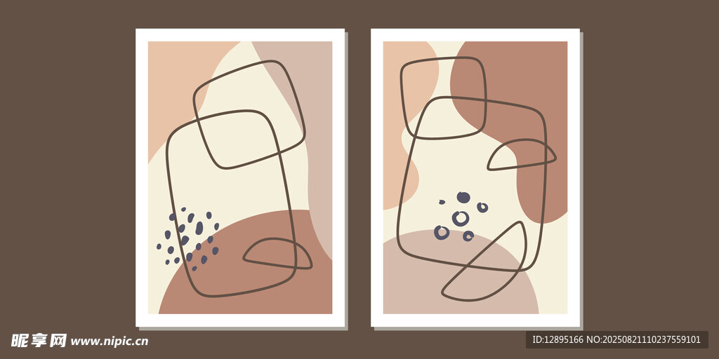 抽象几何装饰画组合