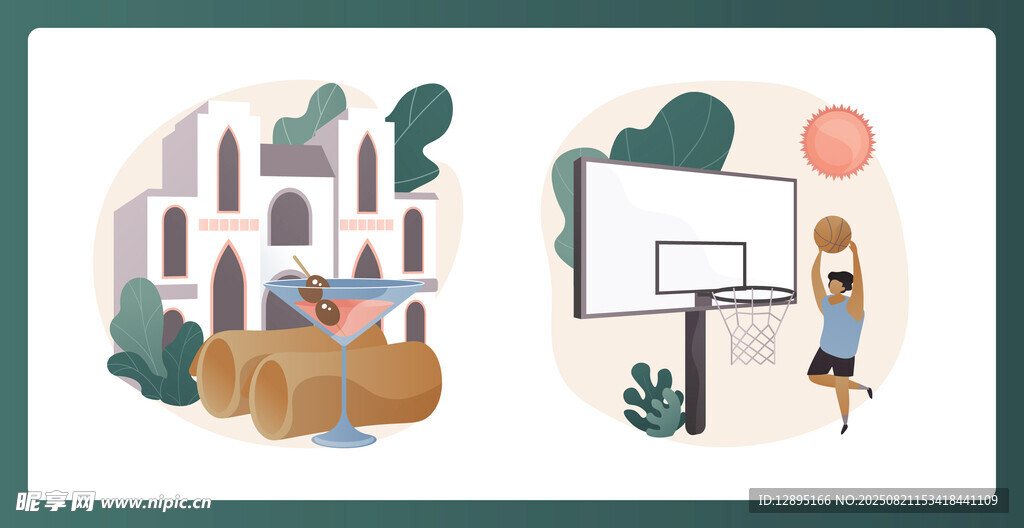 女孩在城堡旁打篮球