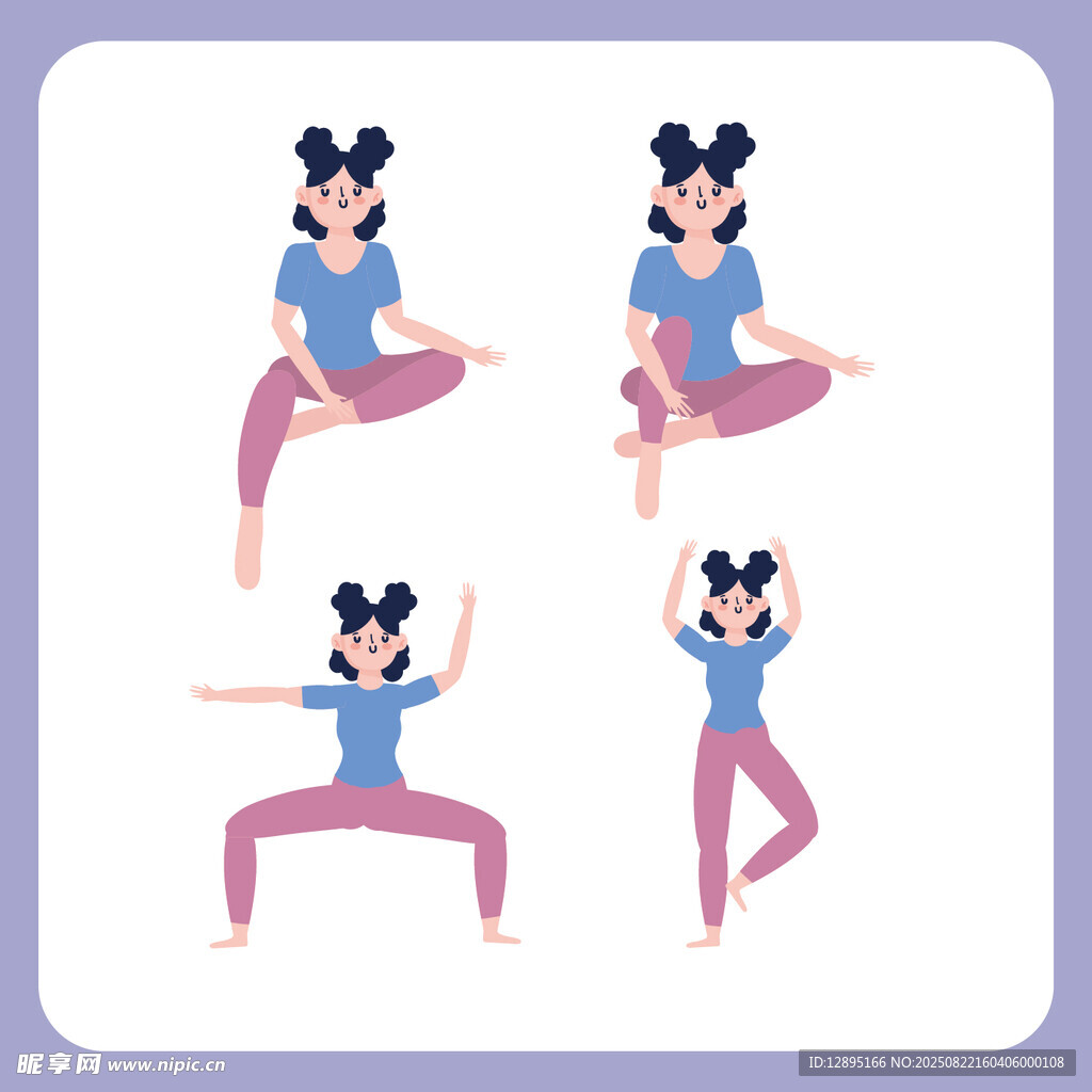 女性瑜伽动作展示